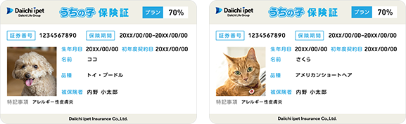 第一アイペットうちの子保険証の見本